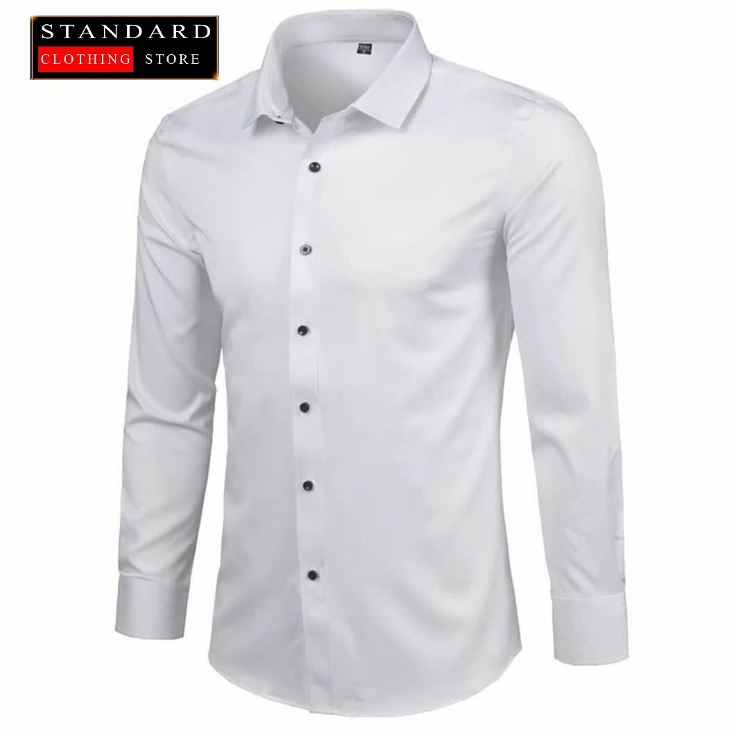 White benletti button-down shirt (100% cotton) - Standard Clothing Store
